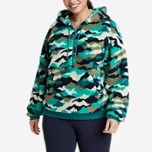 Eddie Bauer Hooded Mint Camo Fleece